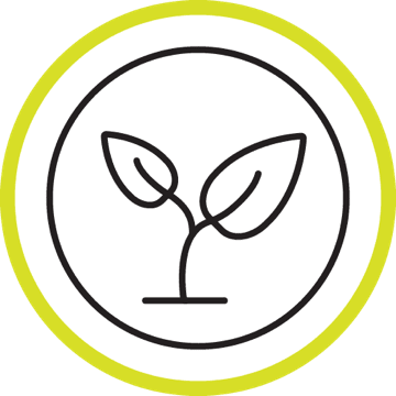 Small seedling icon growing from the ground, representing nature and its positive effects on mental health