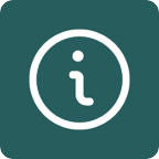 Lowercase 'i' in a circle indicating important medical information