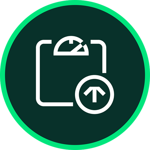 Weight gain scales icon